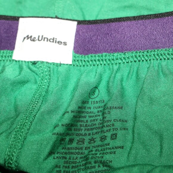 MeUndies green men's/teens boxer shorts W/button size small - Picture 3 of 4